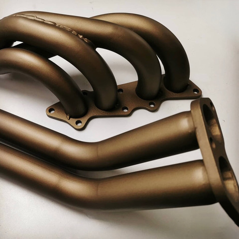 Exhaust manifold ceramically coated