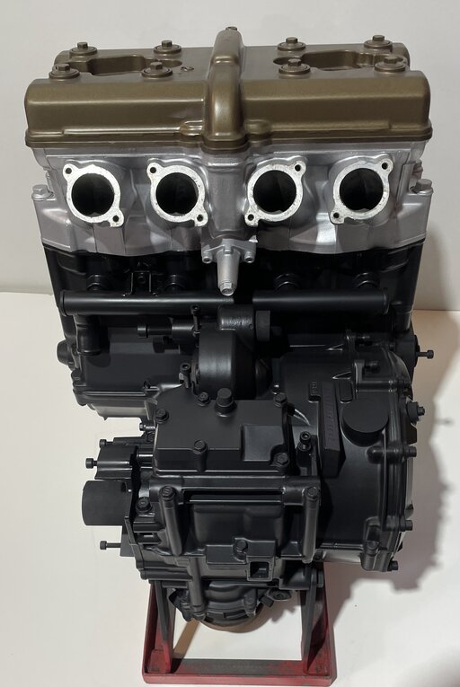 Kawasaki engine block ceramic coated in various colors (black, silver and bronze) without dismantling the block
