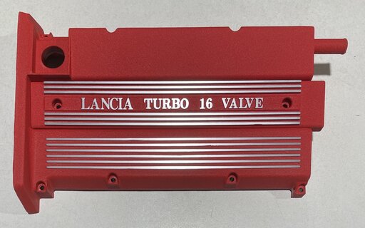 Powder coat Wrinkle paint Red Valve cover Lancia Delta Integrale 