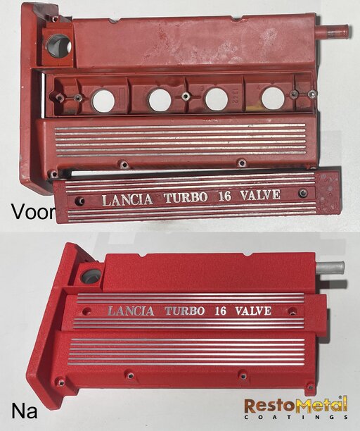 Ventildeckel Lancia Delta Integrale in roter Schrumpflackierung